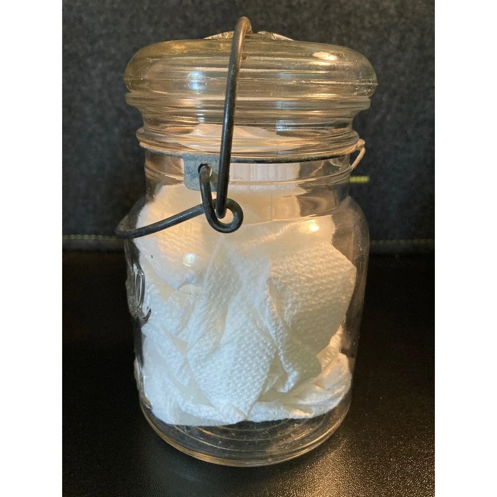 Ball Ideal Canister Jar‎ Glass Lid & Wire Bail Handle Farmhouse Storage Decor